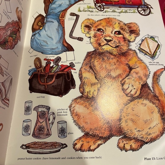 Adorable Victorian Pets Cutout Lamb Cat Bear Rabbit Children's Activity Book New - Picture 6 of 8